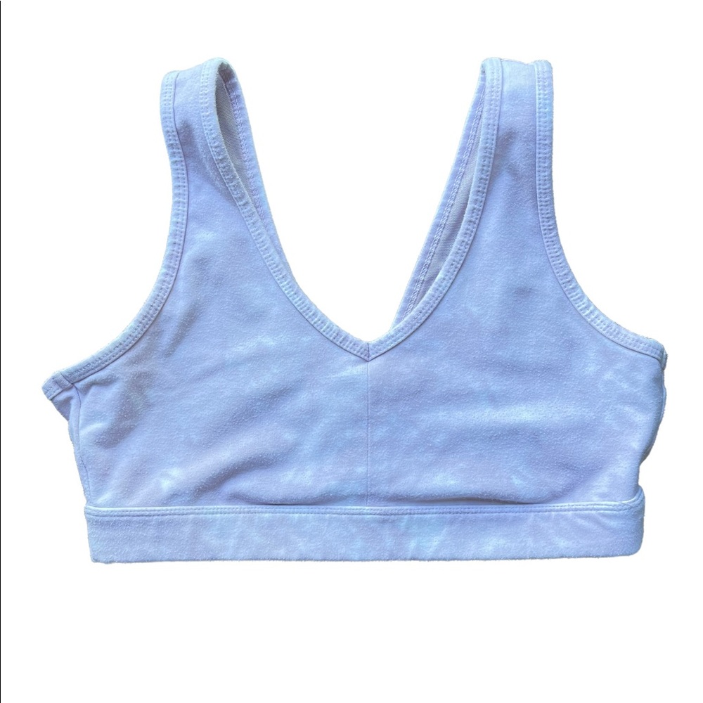 Old Navy Pink & White Acid Wash Print Sports Bra Size M